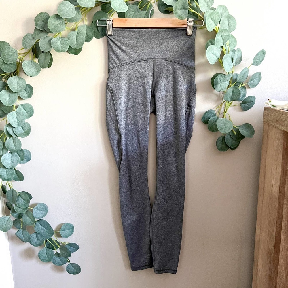 LULULEMON Grey Train Time 7/8 Pant 25" Size 2 casual workout athlesiure